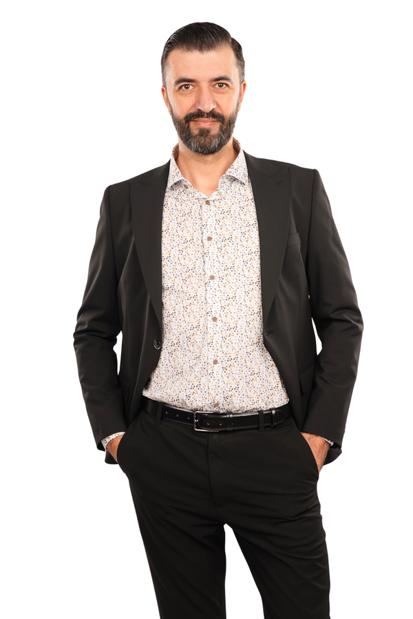 Cămașă Bărbați Albă cu Imprimeu Frunze – 95% Bumbac