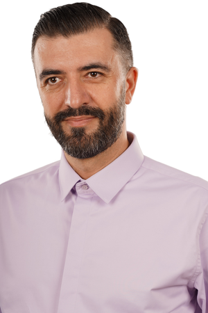 Cămașă Bărbați Lila din Bumbac cu Nasturi Acoperiți