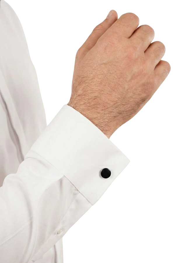 Cămașă Bărbați White Tie cu Guler Rândunică și Mansete pentru Butoni 6AMCA000010