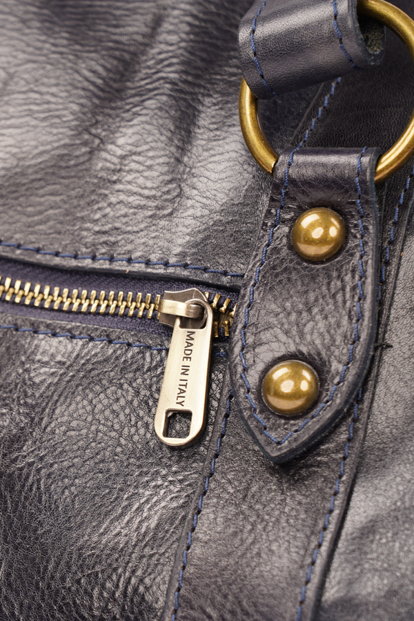 Geantă de Voiaj din Piele Naturală Bleumarin – Made in Italy