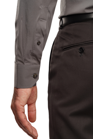 Cămașă Bărbați Gri – Bumbac Elastic