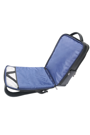 Rucsac din piele naturală, negru, pentru birou și călătorie