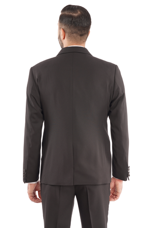 Smoking Negru Structurat cu Rever Satinat 6AM101