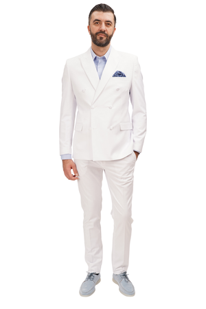 Smoking Alb la Două Rânduri de Nasturi 6AMA222