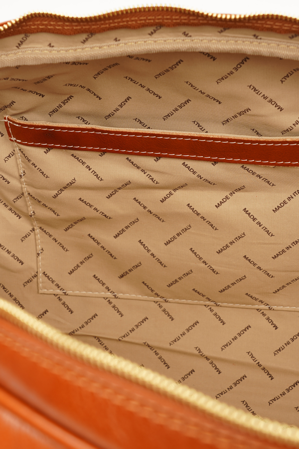 Geantă de Voiaj din Piele Naturală Maro – Made in Italy
