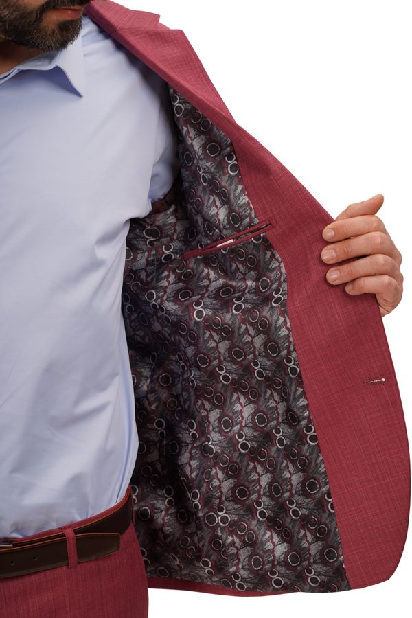 Costum Bărbați Roz din Lână