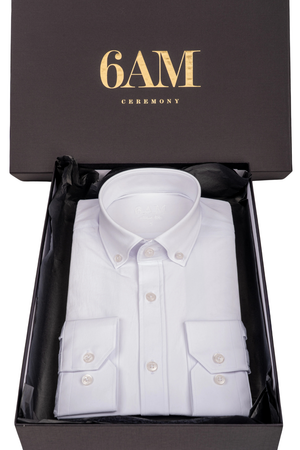 Cămașă Bărbați Albă – Bumbac Elastic