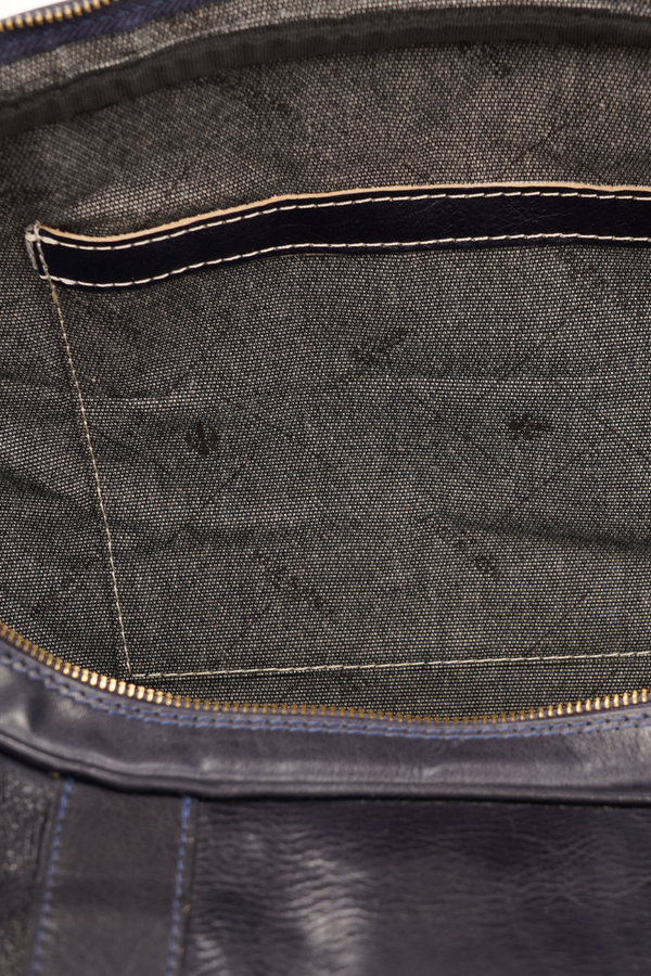 Geantă de Voiaj din Piele Naturală Bleumarin – Made in Italy