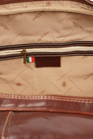 Geantă de Voiaj din Piele Naturală Maro Închis – Made in Italy