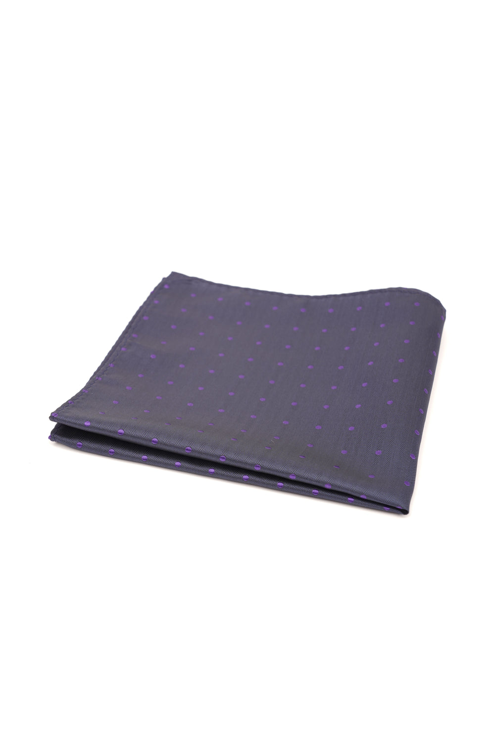 Batistă de buzunar violet închis cu imprimeu punctat mov