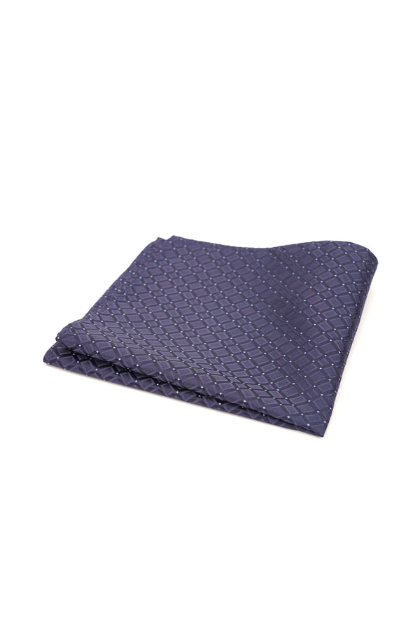 Batistă de buzunar violet închis cu model geometric