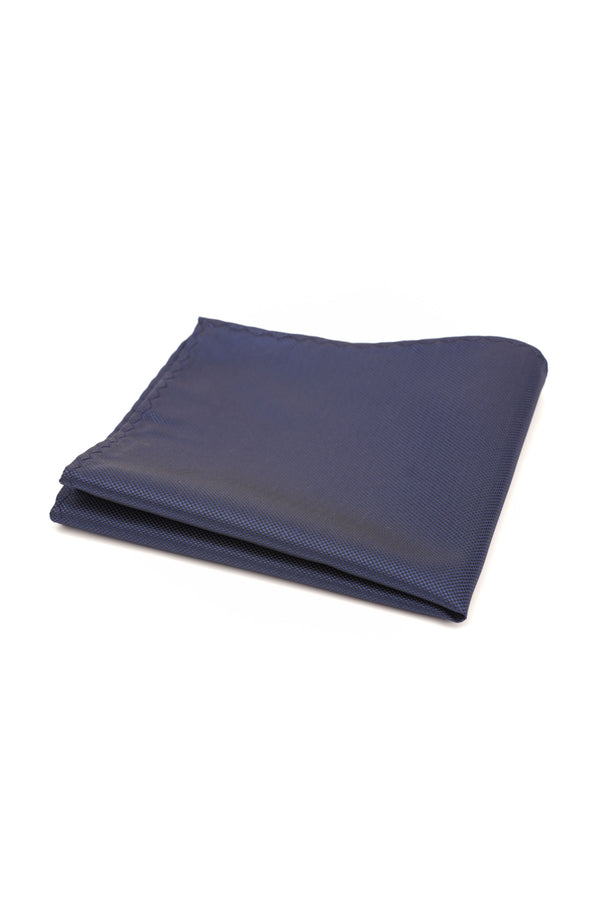 Batistă de buzunar albastru indigo – 100% mătase