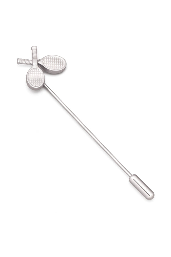 Ac de rever argintiu cu rachete de tenis stilizate