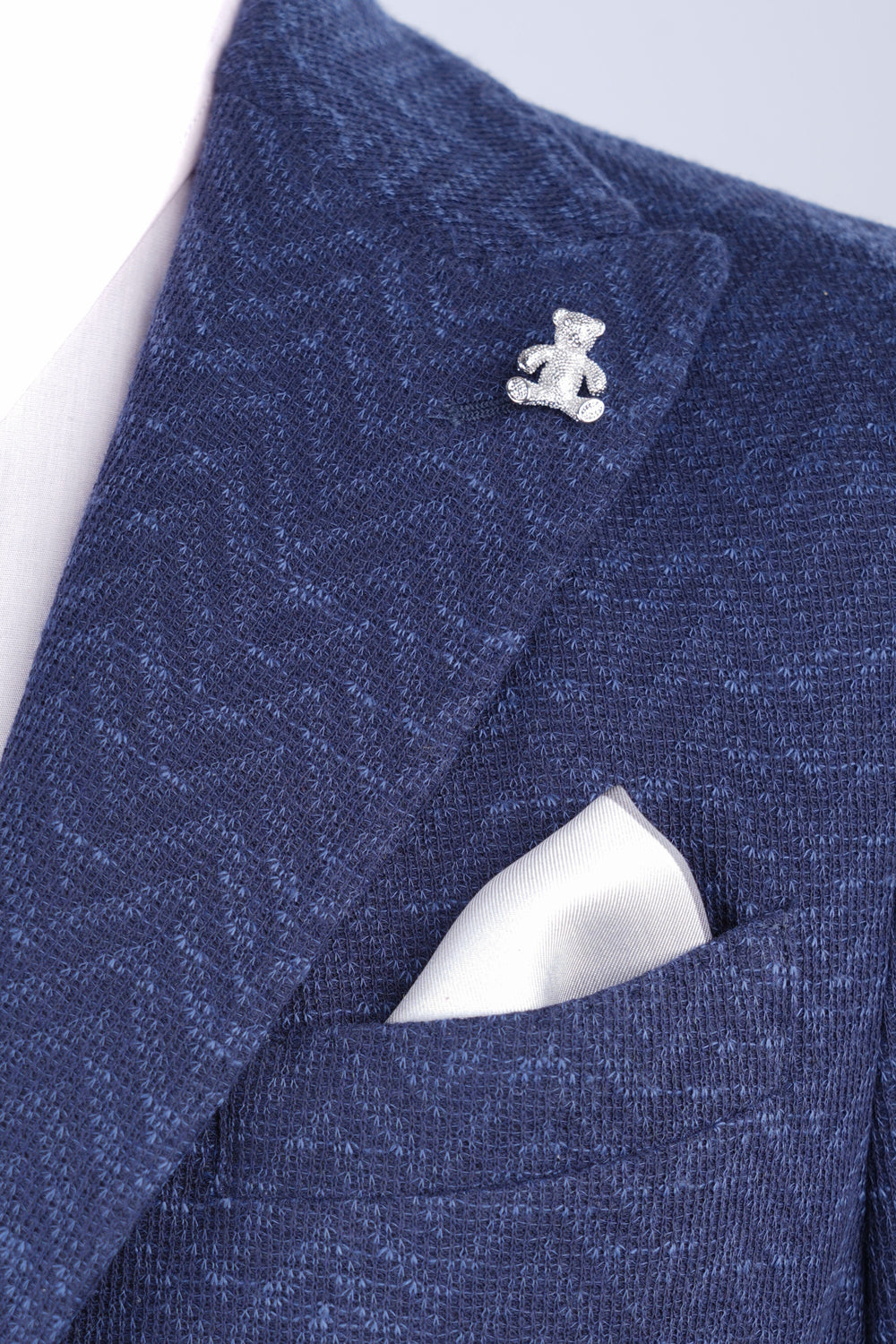 Ac de rever argintiu cu ursuleț texturat