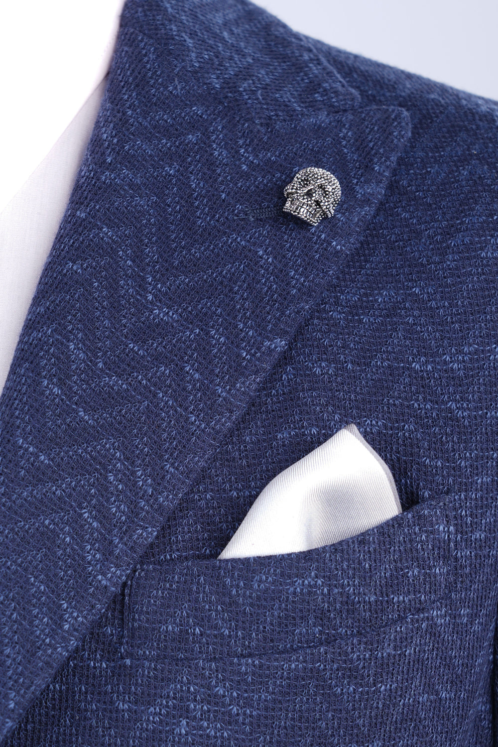 Ac de rever argintiu cu craniu decorativ