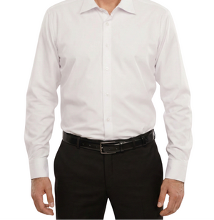 Cămașă Bărbați Albă Elegantă – Bumbac Elastic