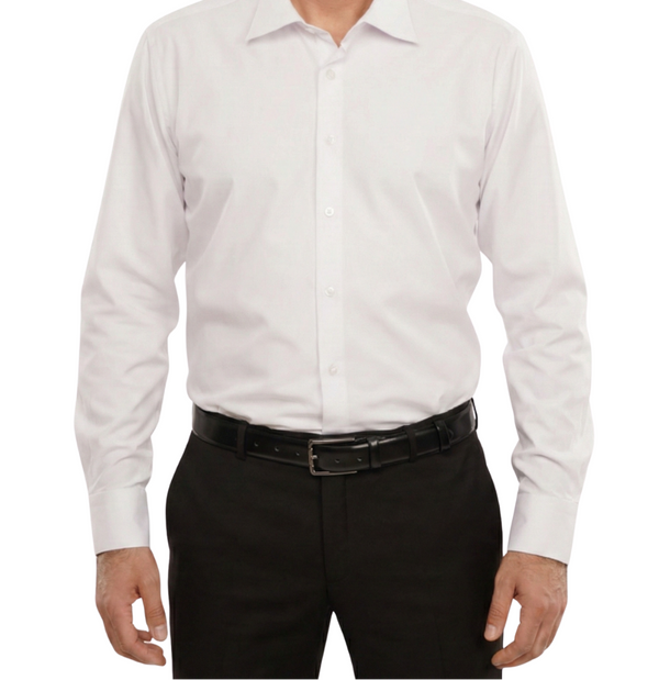 Cămașă Bărbați Albă Elegantă – Bumbac Elastic