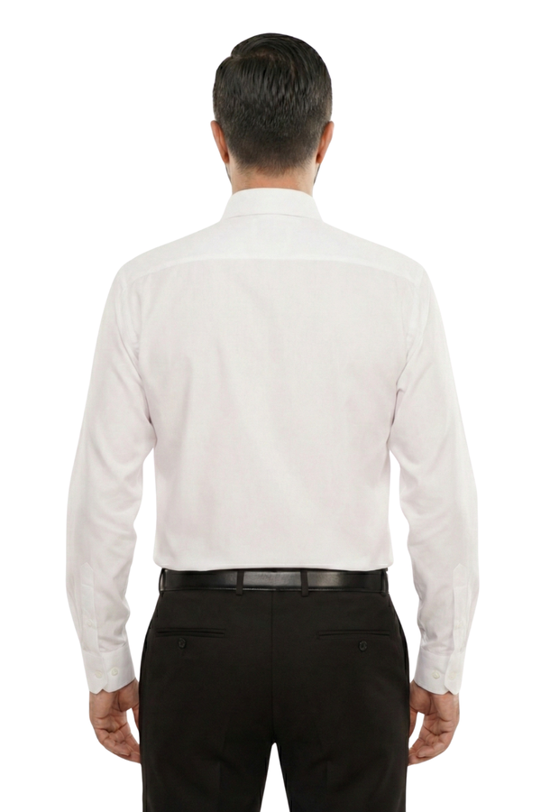 Cămașă Bărbați Albă Elegantă – Bumbac Elastic