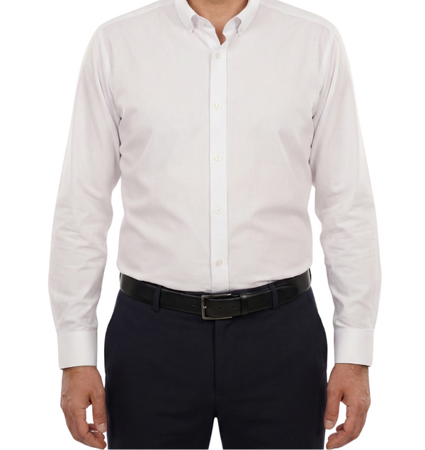 Cămașă Bărbați Albă – Bumbac Elastic