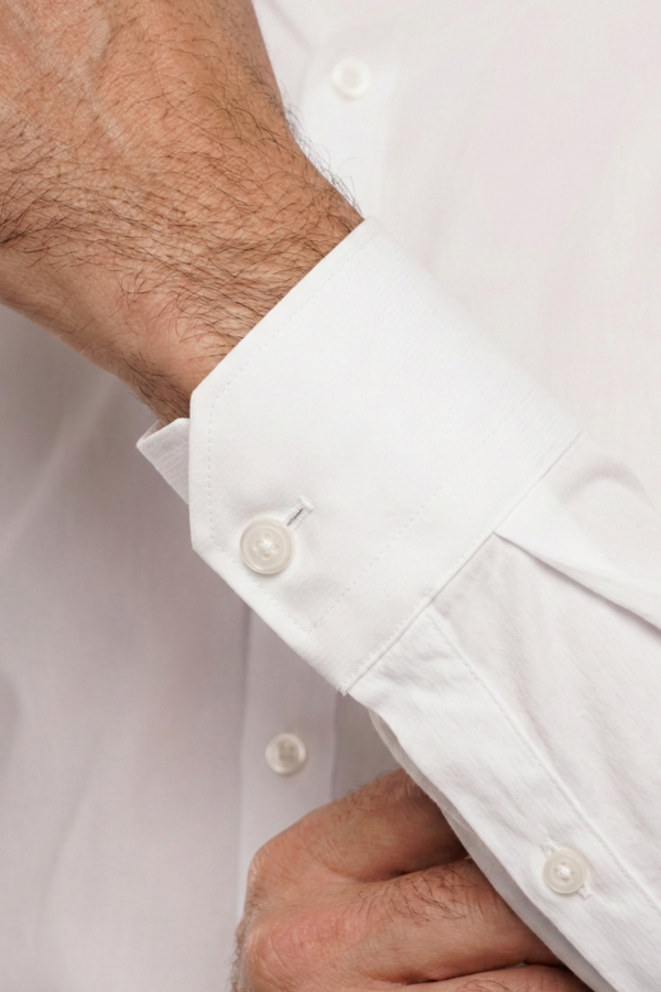 Cămașă Bărbați Albă – Bumbac Elastic
