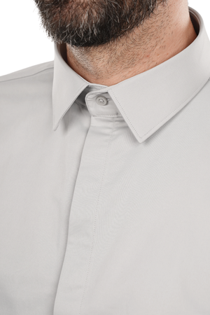 Cămașă Bărbați Gri Deschis – 97% Bumbac