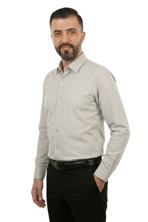 Cămașă Bărbați Gri Deschis – 97% Bumbac