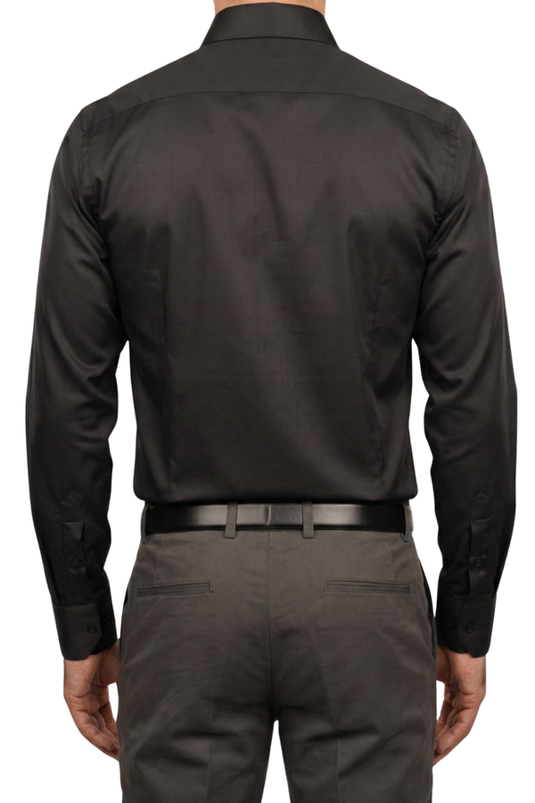 Cămașă Bărbați Neagră Uni – 100% Bumbac Superfin