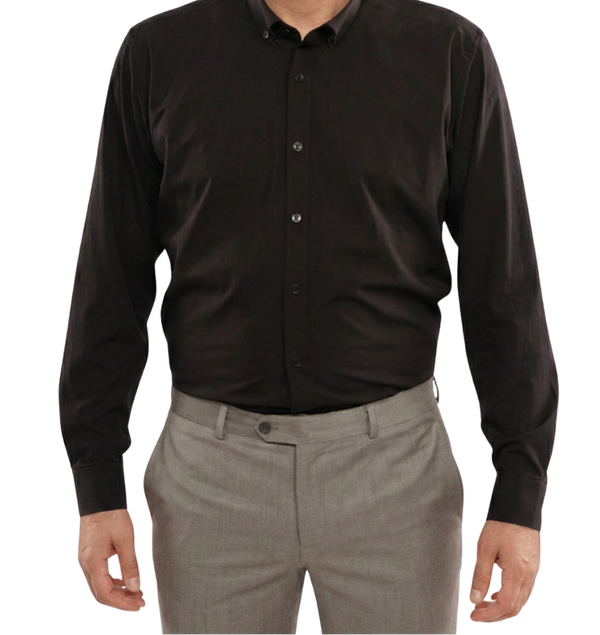 Cămașă Bărbați Neagră – Bumbac Elastic