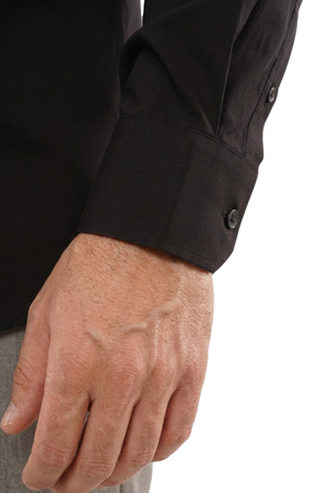 Cămașă Bărbați Neagră – Bumbac Elastic