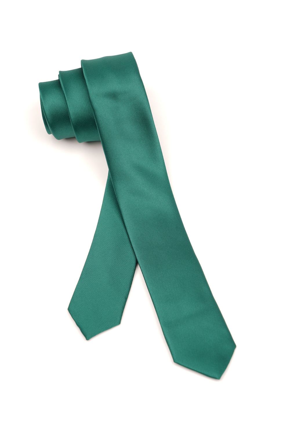 Cravată verde clasică uni slim