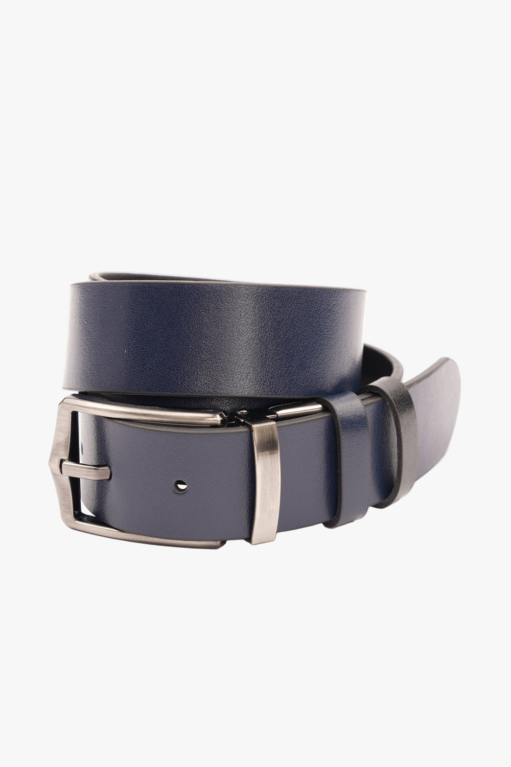Curea Reversibilă Bărbați din Piele Naturală Bleumarin și Neagră cu Cataramă Rotativă Metalică