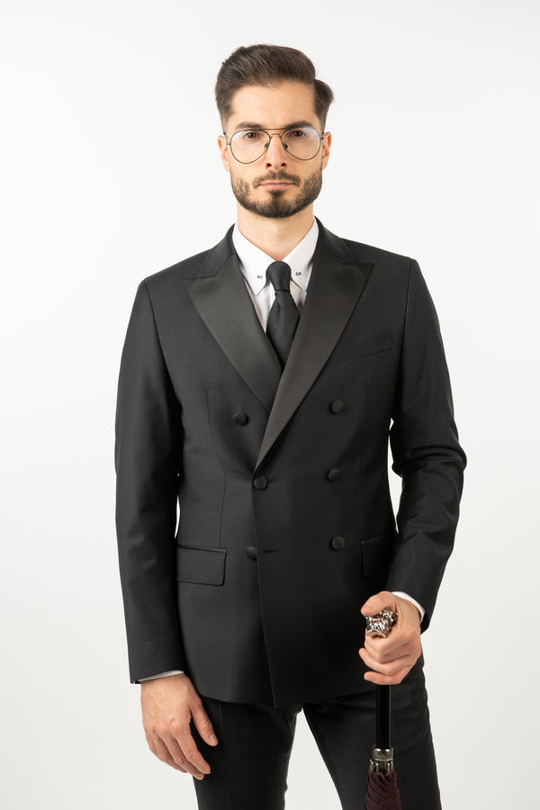 Costum Ceremonie - Negru la 2 Nasturi