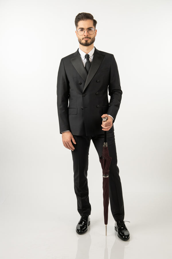 Costum Ceremonie - Negru la 2 Nasturi