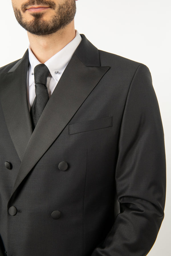 Costum Ceremonie - Negru la 2 Nasturi