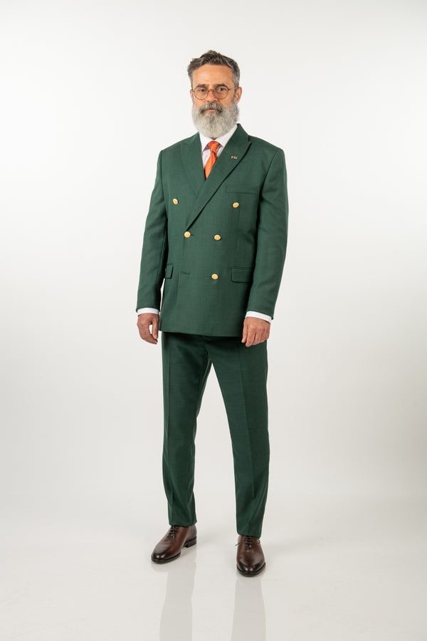 Costum 2 Rânduri Nasturi - Verde