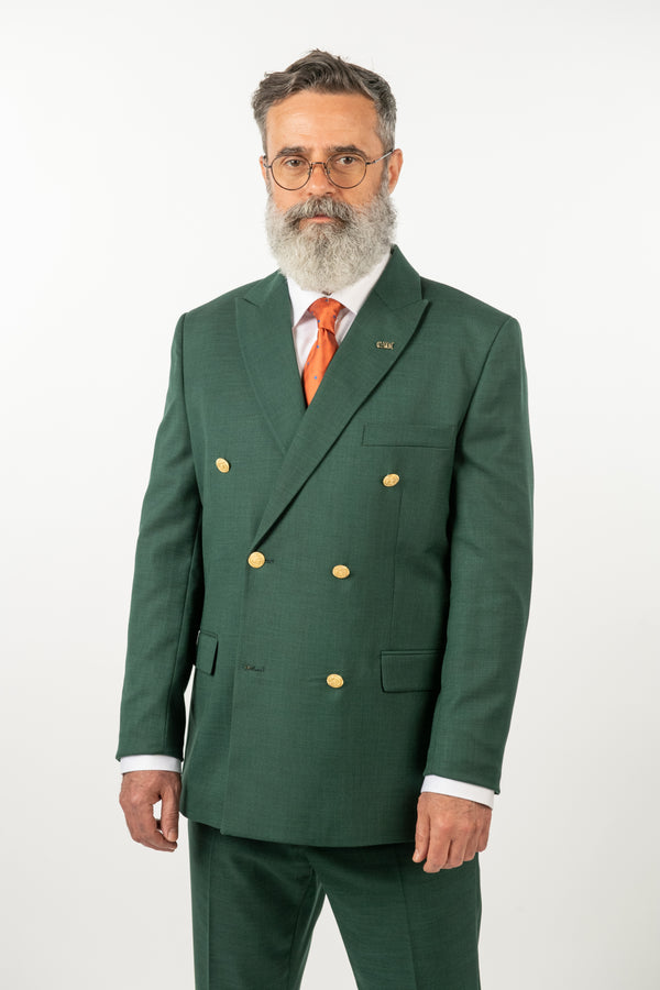 Costum 2 Rânduri Nasturi - Verde