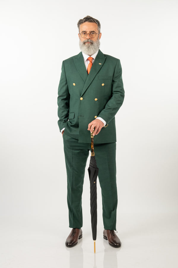 Costum 2 Rânduri Nasturi - Verde