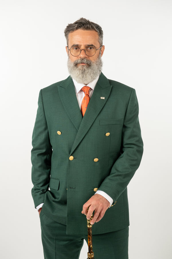 Costum 2 Rânduri Nasturi - Verde