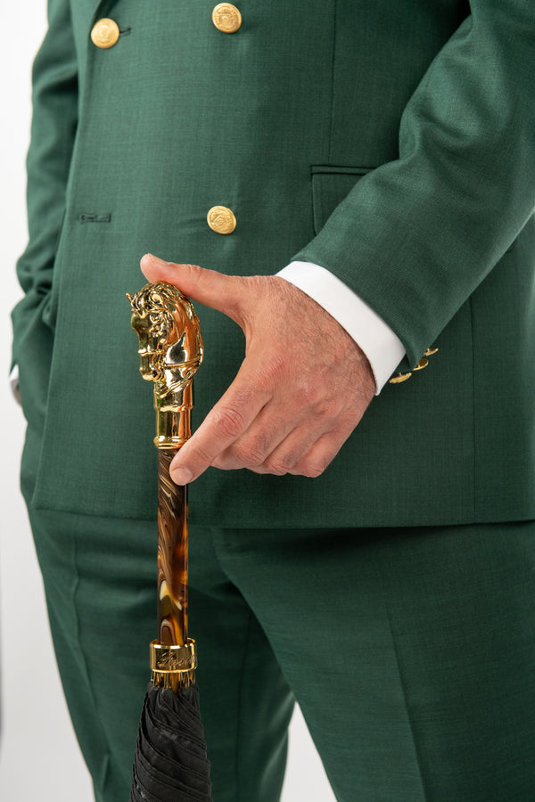 Costum 2 Rânduri Nasturi - Verde