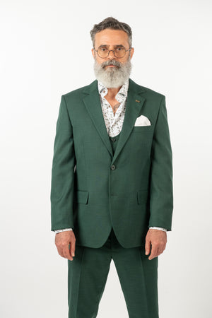 Costum Clasic Bărbați - Verde din 3 Piese