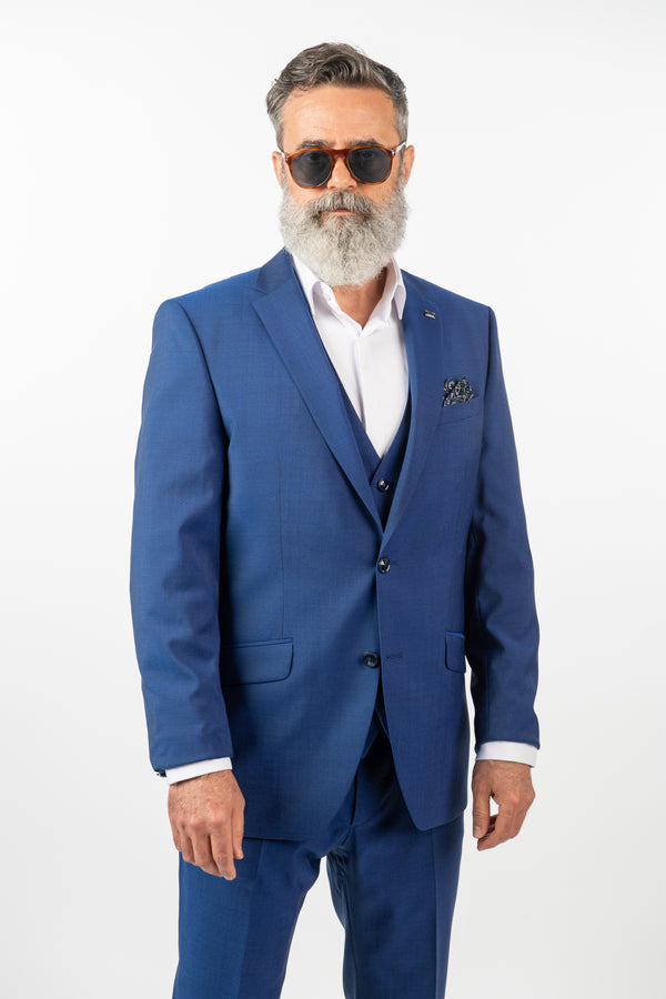 Costum Clasic Bărbați - Albastru Premium din 3 Piese