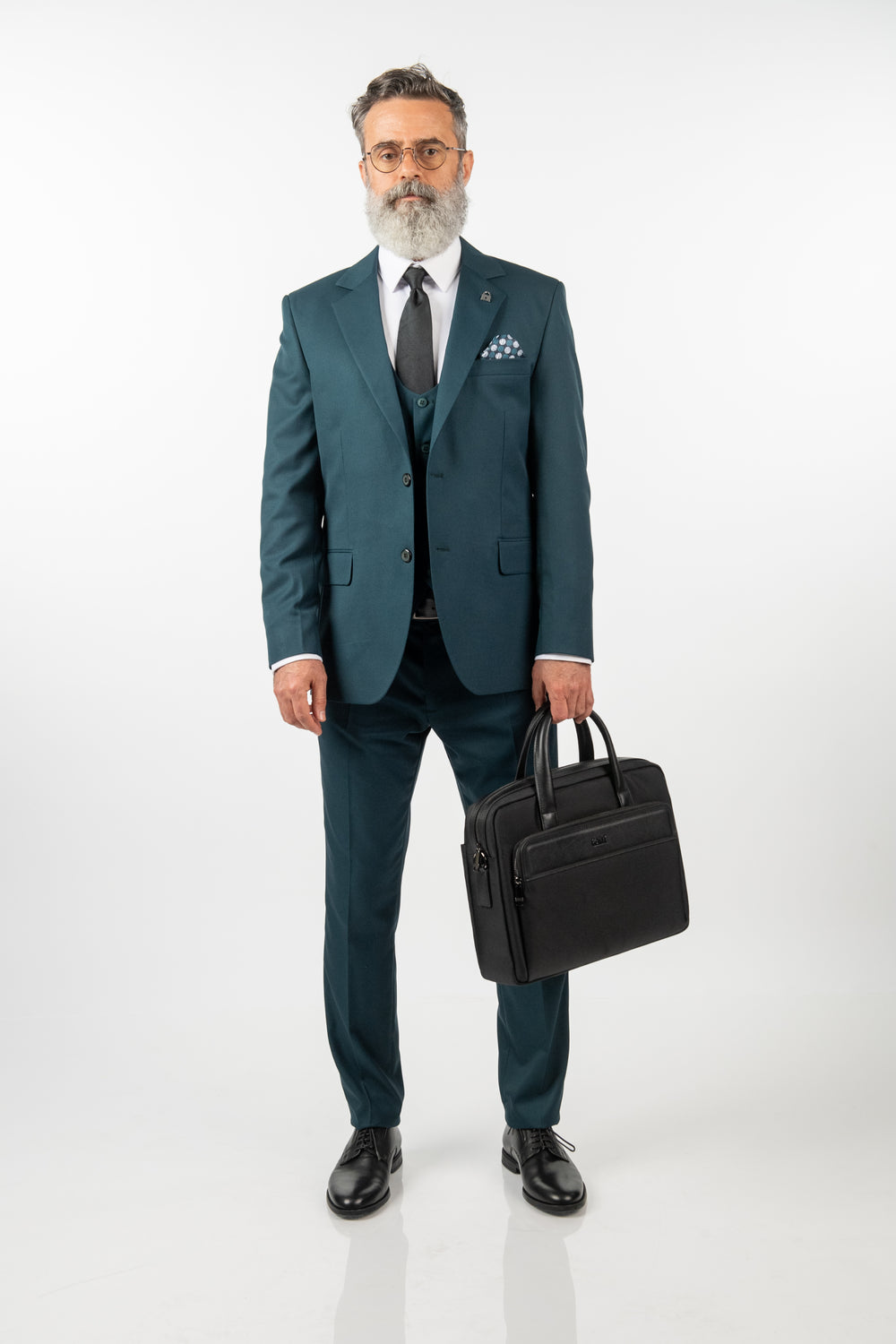 Costum Clasic Bărbați - Turqouise din 3 Piese