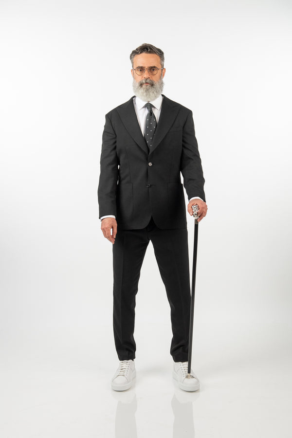 Costum Clasic Bărbați - Negru Texturat
