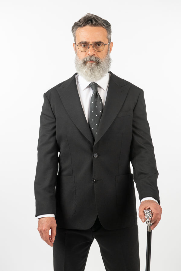 Costum Clasic Bărbați - Negru Texturat