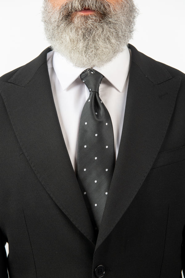 Costum Clasic Bărbați - Negru Texturat