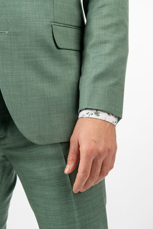 Costum Clasic Bărbați - Verde-Mentă din 3 Piese