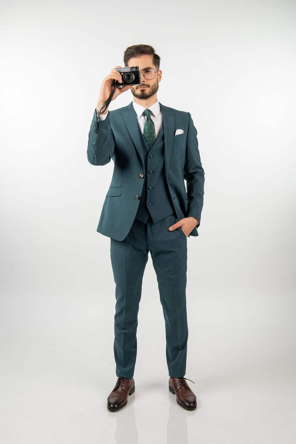 Costum Clasic Bărbați - Turquoise Premium