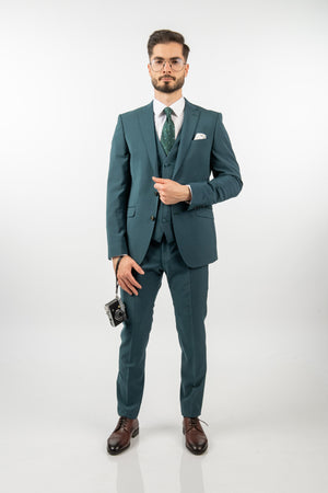 Costum Clasic Bărbați - Turquoise Premium