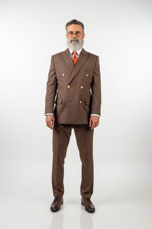 Costum 2 Rânduri Nasturi - Maro