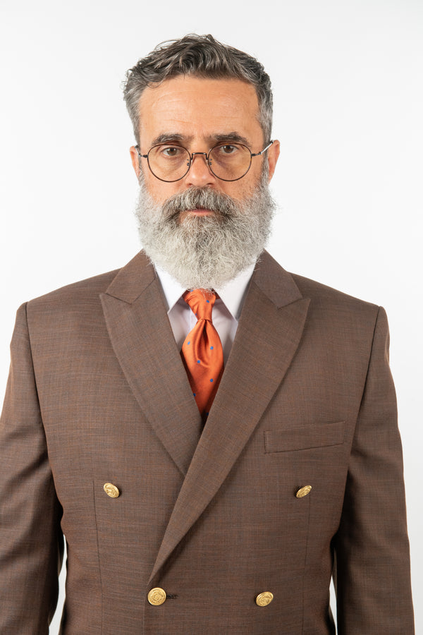 Costum 2 Rânduri Nasturi - Maro